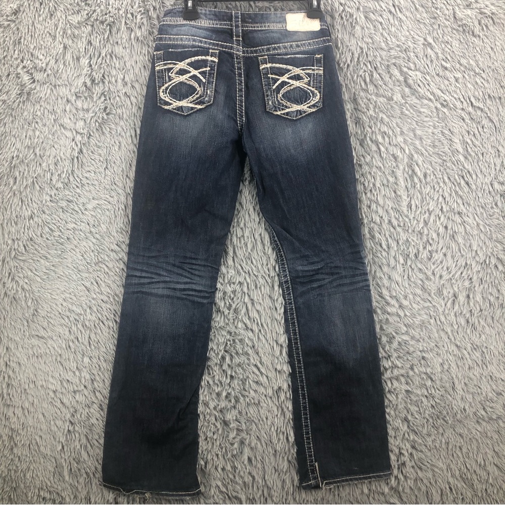 Silver Jeans Womens 28 Lola Distressed Straight Leg Jeans